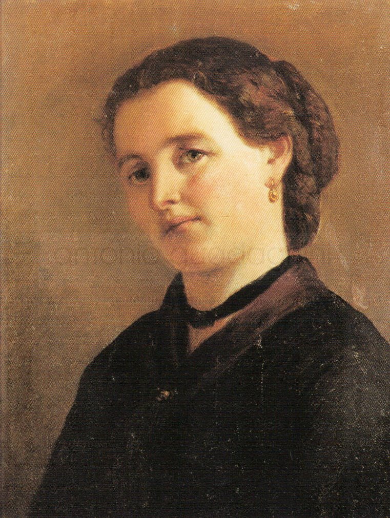 Ritratto di Chiara Guadagnini - 1875 - olio su cartone cm. 45x35 - coll. privata
